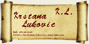 Krstana Luković vizit kartica